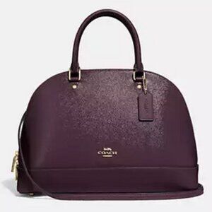 Coach Burgundy Leather Mini Sierra Satchel